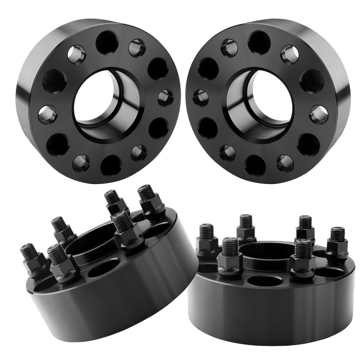 Richeer 6x120mm Hub Centric Wheel Spacers Fits 2015 + Chevy Colorado 2018 + Traverse 2015 + GMC Acadia Canyon- 2" Thick Black