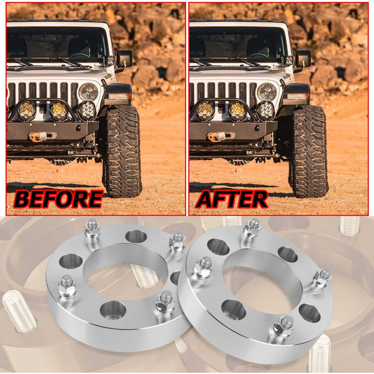 Richeer 4x137mm to 4x156mm Wheel Adapters for Off-Road Vehicles (Honda, Can-AM & More)