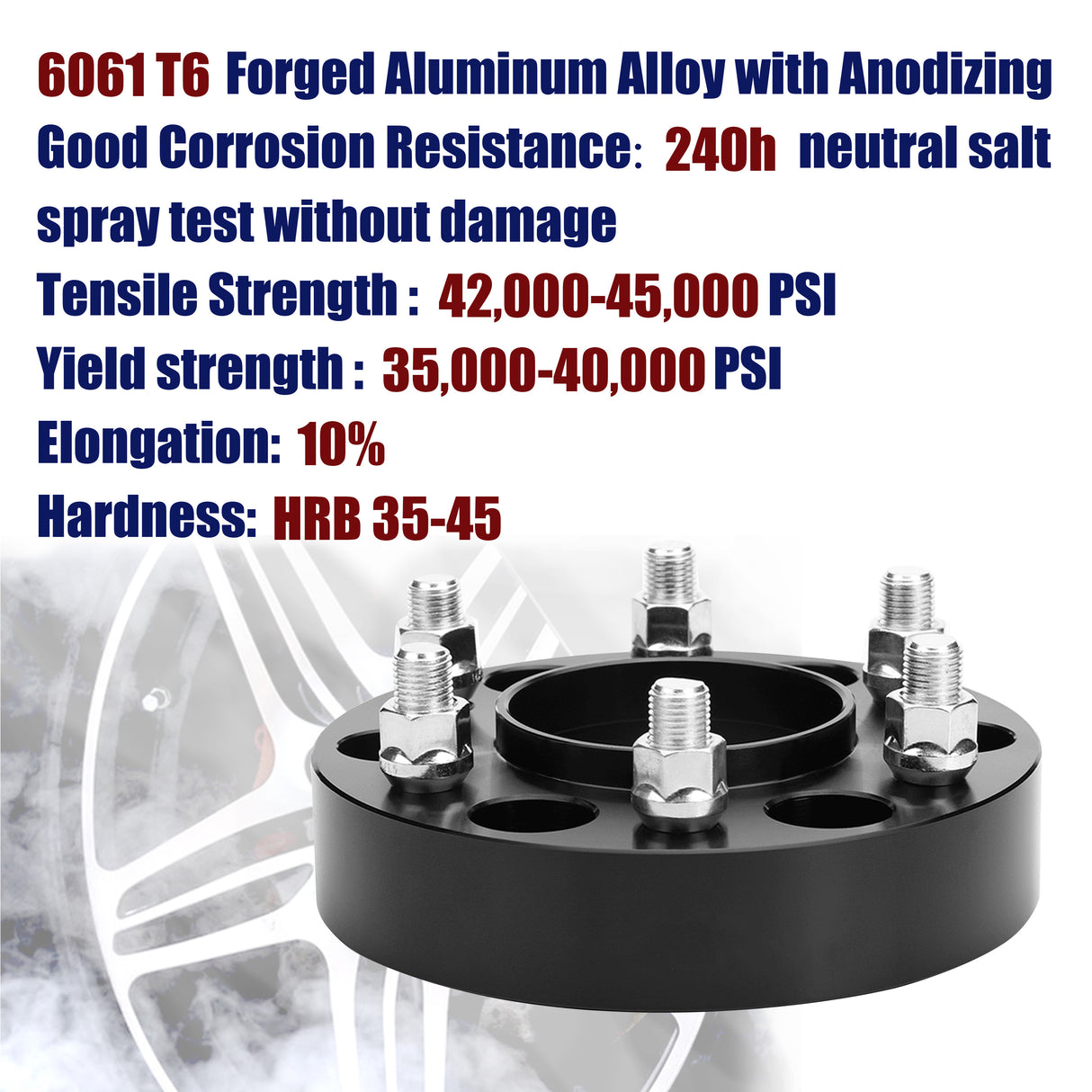 Richeer 6x135mm Hub Centric Wheel Spacers Fits 2004-2014 Ford F-150 Expedition Navigator -1.5" Thick Black