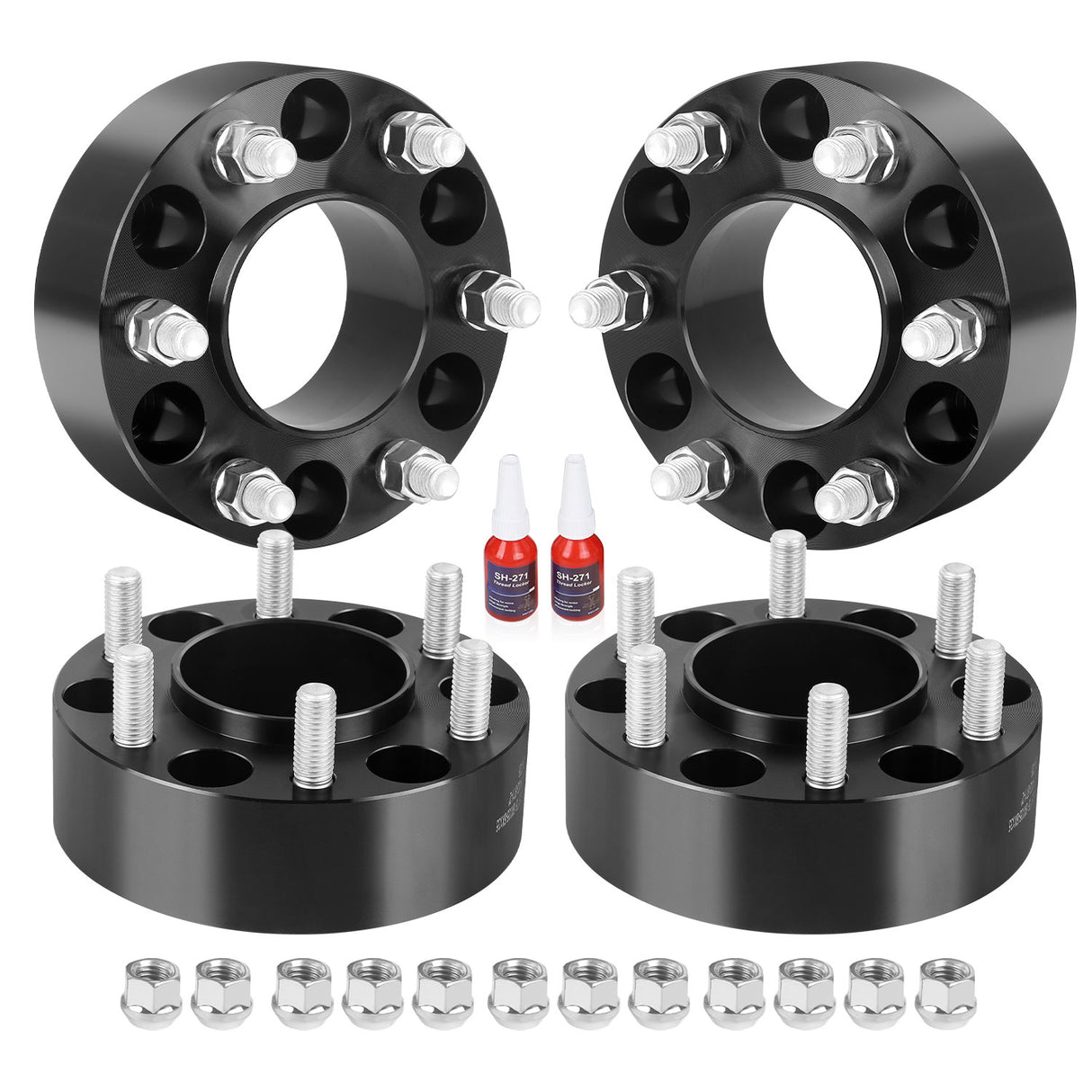 Richeer 6x135mm Hub Centric Wheel Spacers Fits Ford F-150 Expedition Navigator - 2" Thick Black