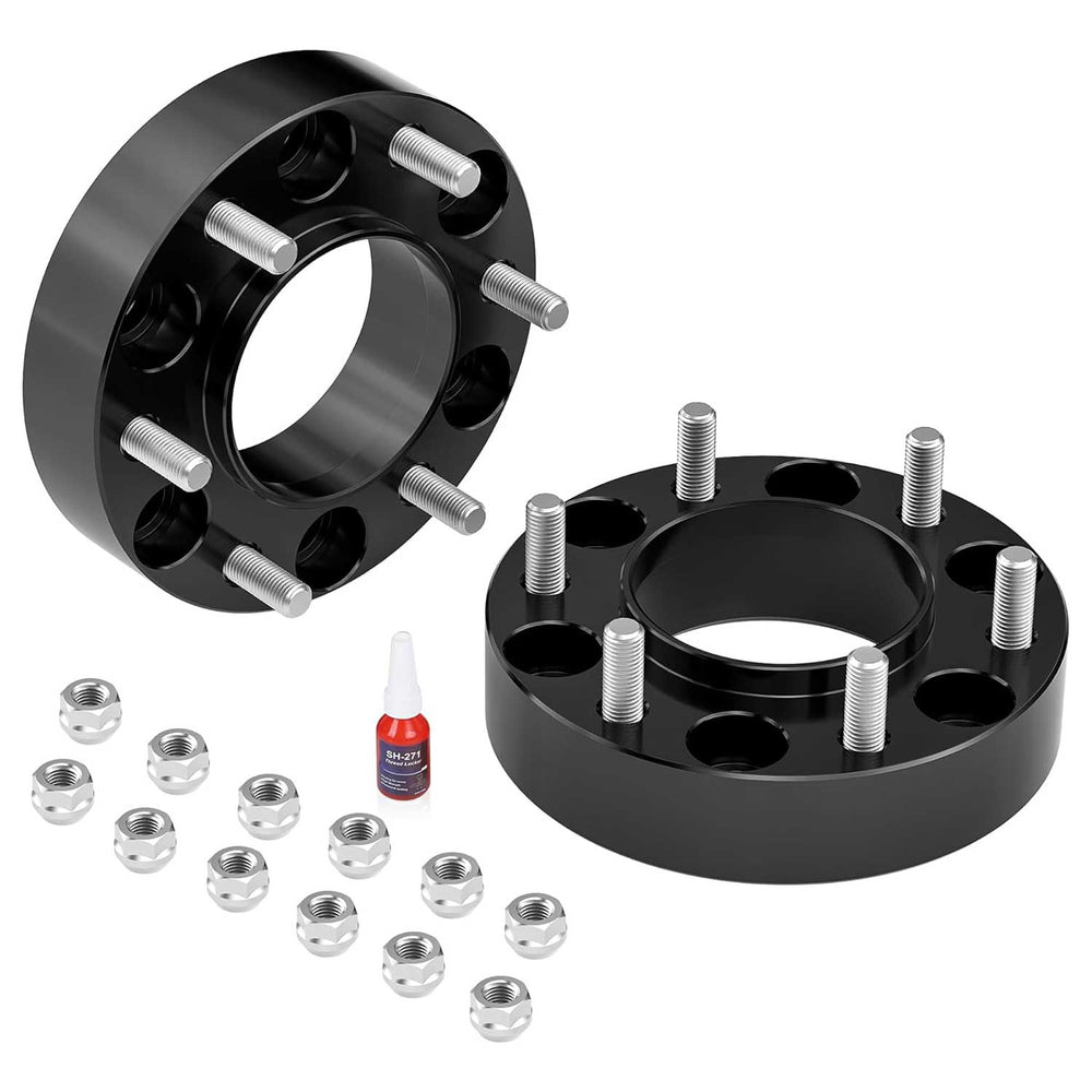 Richeer 6x135mm Hub Centric Wheel Spacers Fits 2004-2014 Ford F150 Expedition Navigator - 1.5" Thick Black