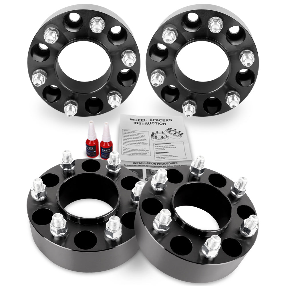 Richeer 6x135mm Hub Centric Wheel Spacers Fits 2015+ F150 | 2015+ Expedition | 2015+ Lincoln Navigator - 2" Thick Black