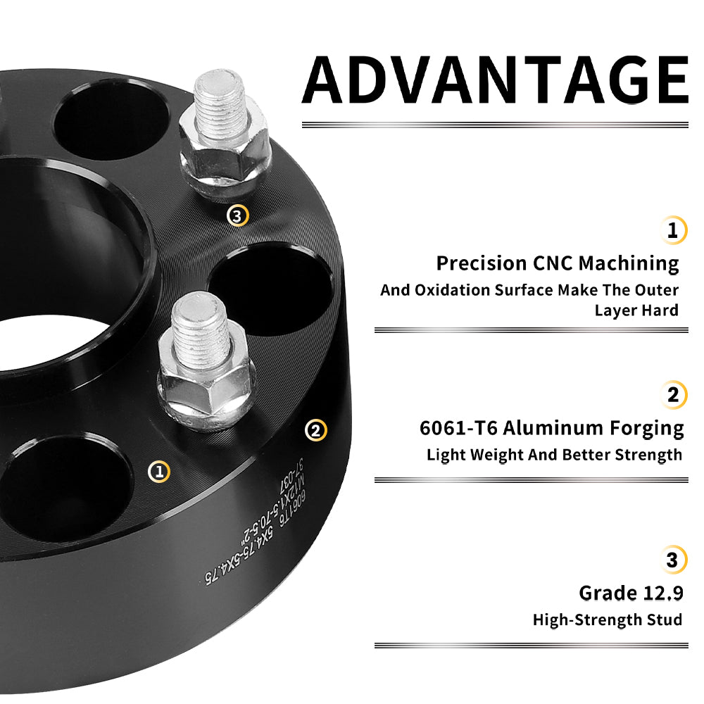 Richeer 5x4.75" Hub Centric Wheel SpacersFits Fits 1985-02 Chevy Camaro 1982-19 Corvette 1982-02 Pontiac Firebird-2" Thick Black