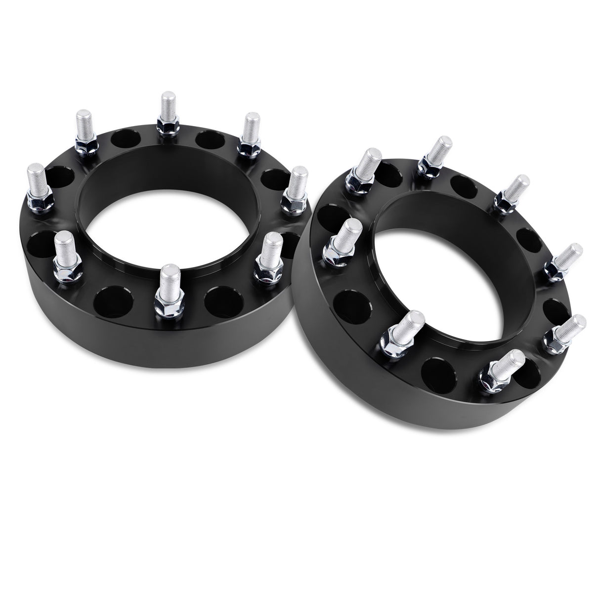 Richeer 8x210mm Hub Centric Wheel Spacers Fits 2011+ Chevrolet Silverado GMC Sierra 3500HD Dually Dual Rear Wheels Front Only-2" Thick Black