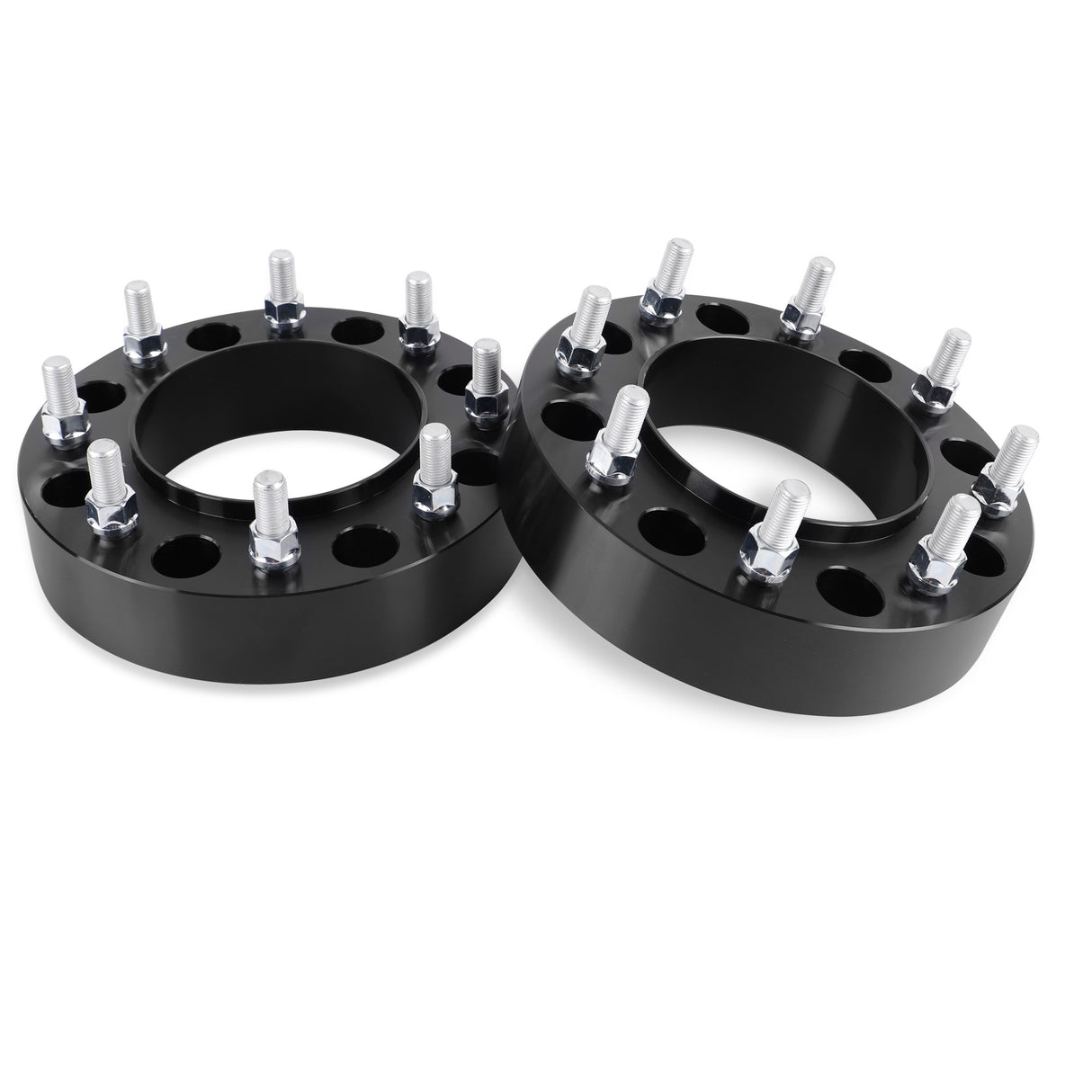 Richeer 8x200mm Hub Centric Wheel Spacers Fits 2019+ Ram 3500 2003+ Ford F350 Dual Rear Wheel Vehicles No Lip-2" Thick Black