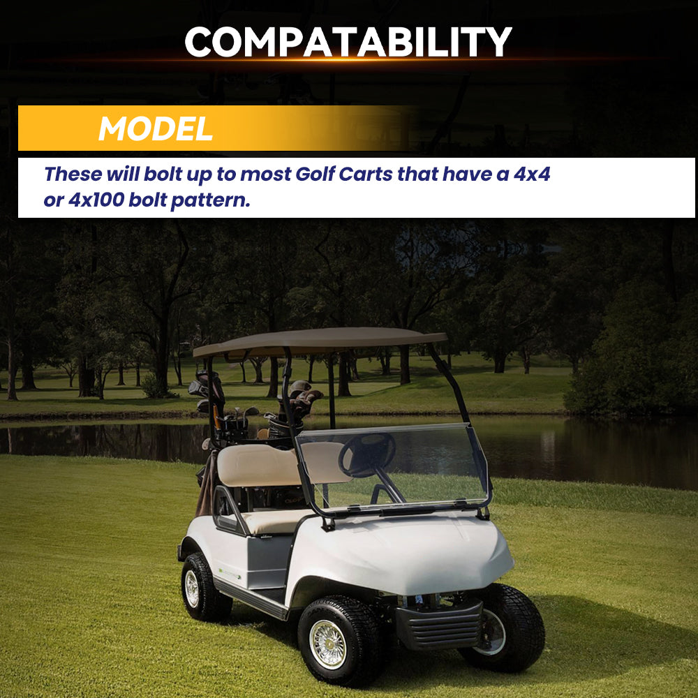 Richeer 4x4" Wheel Spacers for ATV and Golf Carts - 1.5" Thick Black