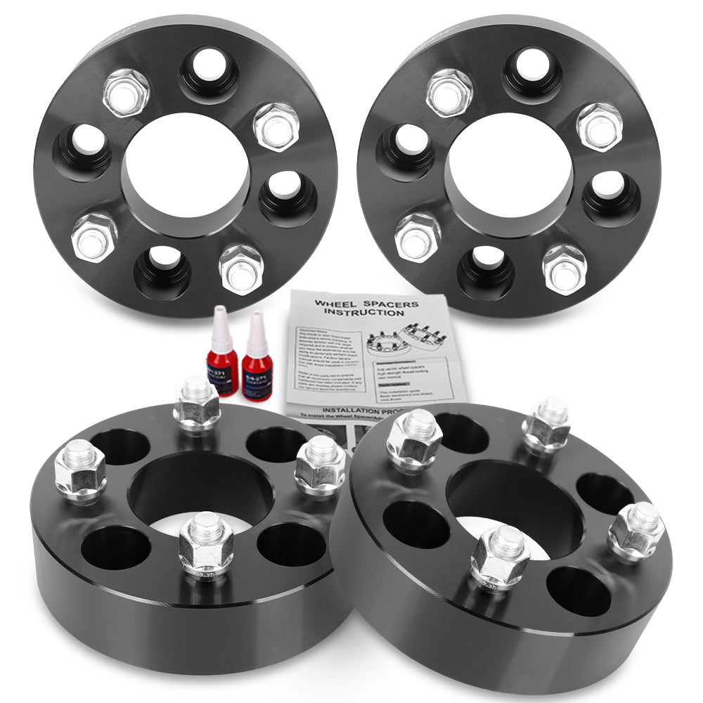 Richeer 4x4" Wheel Spacers for ATV and Golf Carts - 1.5" Thick Black