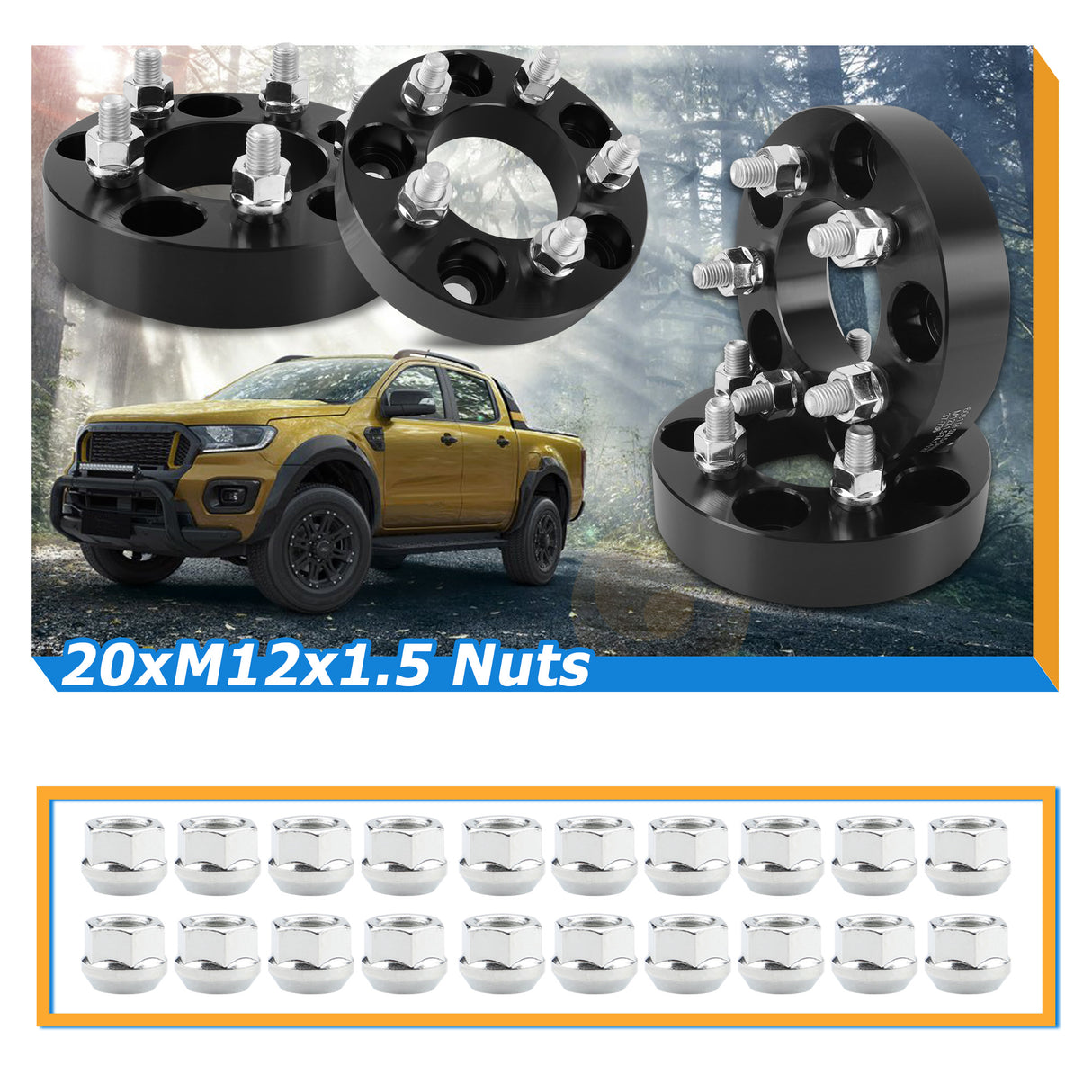 Richeer 5x4.5" to 5x100mm Wheel Adapters for Off-Road Vehicles (Toyota, Honda & More)