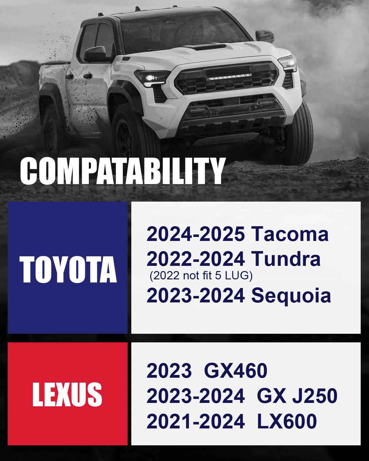 Richeer 6x5.5" Hub Centric Wheel Spacers 95.2mm Hub Fits 2024+ Toyota Tacoma 2022-2025 Toyota Tundra 2023+ Toyota Sequoia -1.5" Thick Black