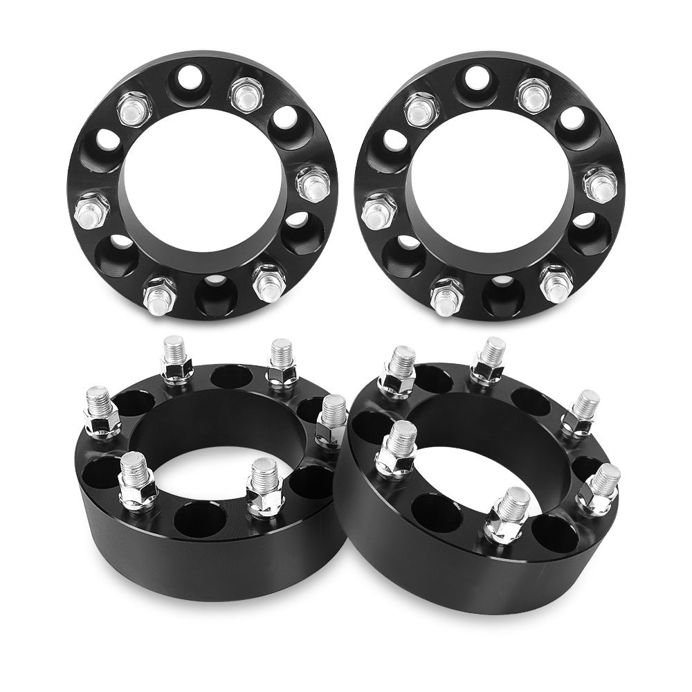 Richeer 6x5.5" Wheel Spacers for Off-Road Vehicles(Chevy, GMC, Cadillac & More)- 2" Thick Black