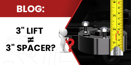 Why is the thickness of Spacer Lift kits not equal to the height of the lift?