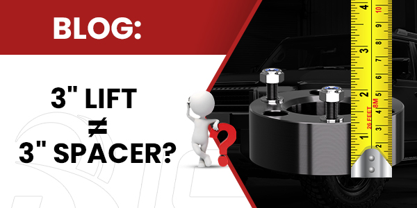 Why is the thickness of Spacer Lift kits not equal to the height of the lift?