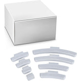 Richeer MC-Series Zinc Clip On Wheel Weights 80PCS Multi Size Assortment Kit | 4 small sizes 15pcs each,4 large sizes 5pcs each, durable iron, precise weight,tight clip,wear-resistant,reduce vibration