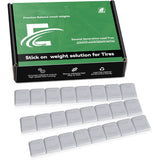Richeer 1/4 Oz Gray Stick On Wheel Weights 240pcs Easy Peel | 0.25 Oz weights low profile design, heat resistant, perfect for daily cars, enough quantity for household DIY maintenance.