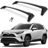 Richeer Heavy Duty 260LBS Roof Crossbars for 2019‑2025 RAV4 – Lightweight Aluminum, Metal Anti‑Theft System, Low‑Wind Noise Design, Fits Cargo Boxes, Bikes, Kayaks
