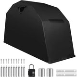 Richeer Heavy‑Duty Foldable Mo torcycle Shelter– 136"x54" x75" 600D Oxford fabric, Anti‑Rust Steel Poles, Double‑Triangle Windproof Design, Fits storing motorcycles, scooters, bicycles, electric bikes