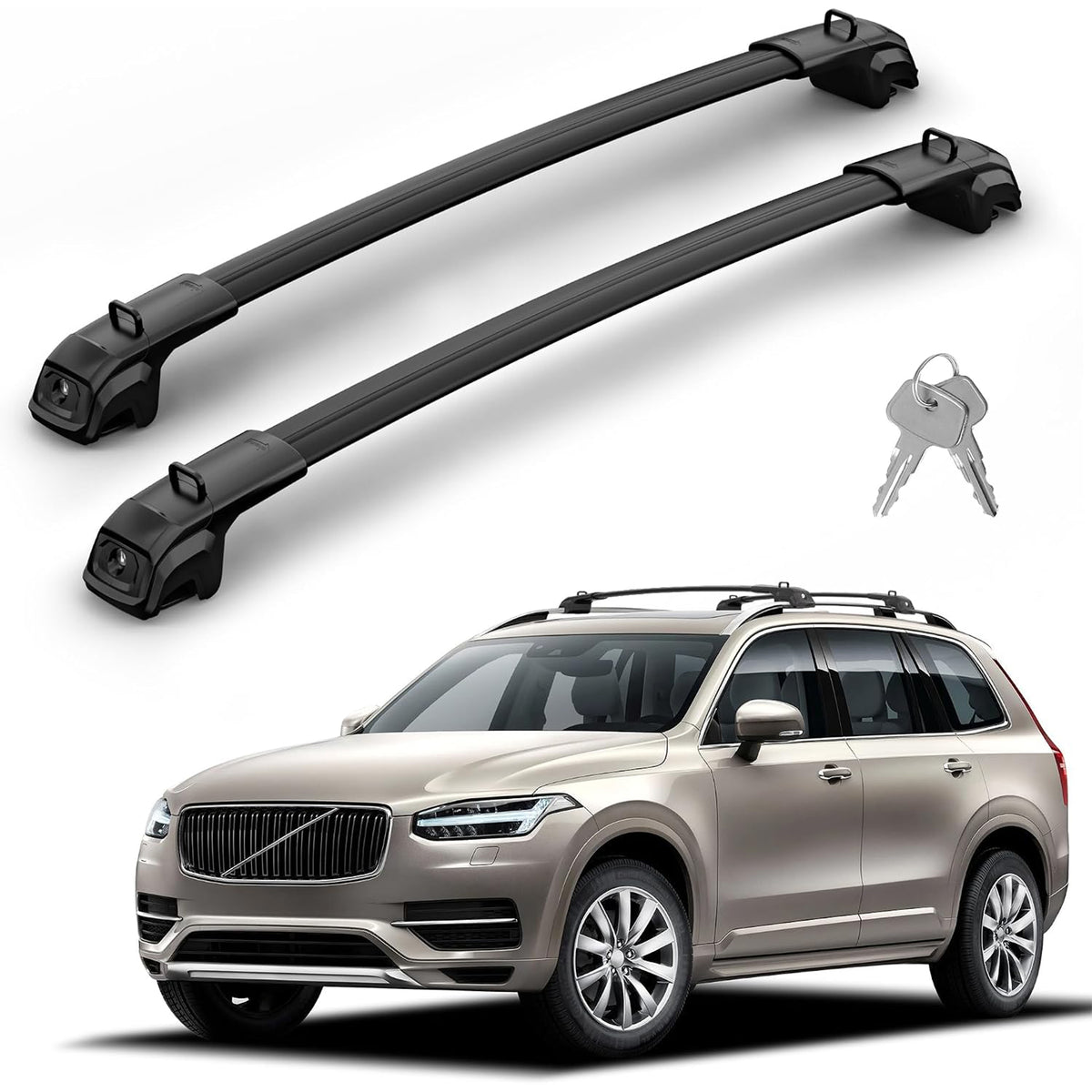 Richeer 330LBS Roof Rack Cross Bars for 2016-2019 Volvo XC90