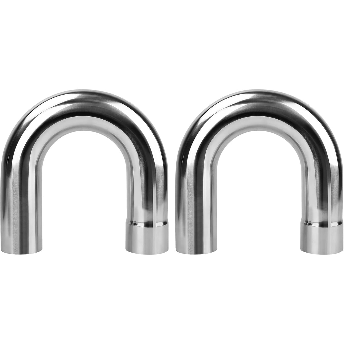 Richeer 3 inch O.D. Stainless Steel U Bend 180 Degree Exhaust Pipe (2PCS)