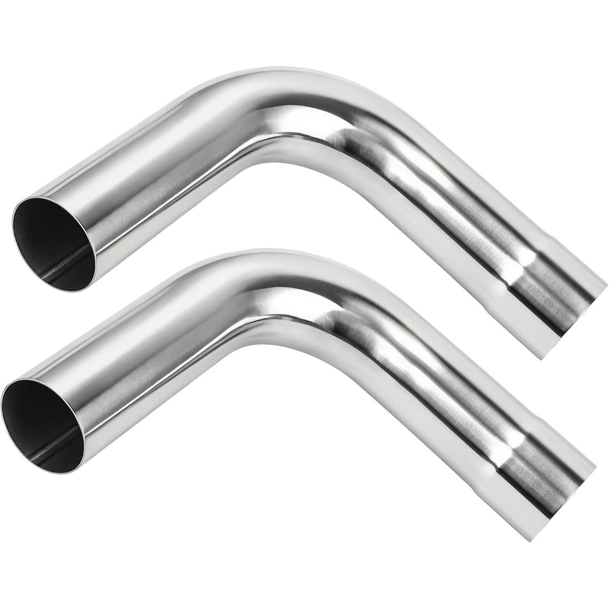 Richeer 3 Inch O.D. Stainless Steel Exhaust Pipe 90 Degree Elbow (2PCS)