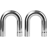 Richeer 2.5" O.D. T304 Stainless Steel U Bend 180 Degree Exhaust Pipe(2PCS)