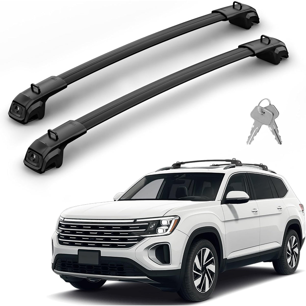 Richeer 330LBS Roof Rack Cross Bars for 2017-2026 VW Atlas