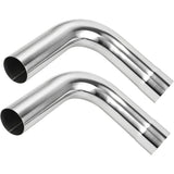 Richeer 3" O.D. T304 Stainless Steel Exhaust Pipe 90 Degree Elbow (2PCS)