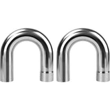 Richeer 3" O.D. T304 Stainless Steel U Bend 180 Degree Exhaust Pipe (2PCS)
