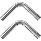 Richeer 2.5 Inch O.D. Stainless Steel Exhaust Pipe 90 Degree Elbow (2PCS)