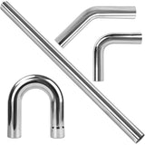 Richeer 2.5 inch O.D. Stainless Steel Exhaust Pipe Kit DIY Custom Tube 4PCS