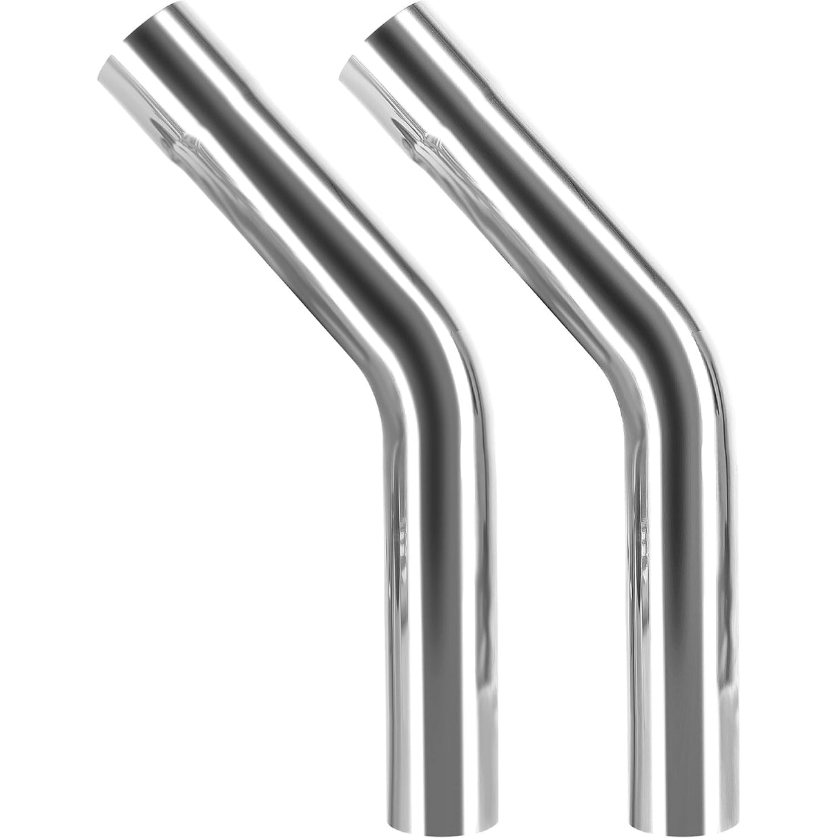 Richeer 2.5 Inch O.D. Stainless Steel Exhaust Pipe 45 Degree Elbow (2PCS)