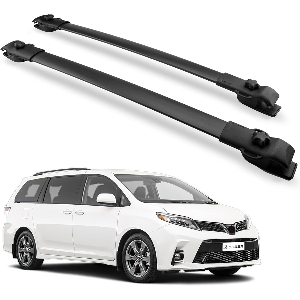 Richeer 330LBS Roof Rack Cross Bars Fit for 2011-2020 Sienna