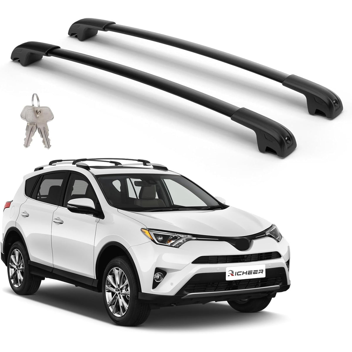 Richeer 300LBS Roof Rack Cross Bars for 2013-2018 RAV4 with Side Rails