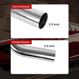 Richeer 3.5 inch O.D. T304 Stainless Steel Exhaust Pipe Kit DIY Custom Tube
