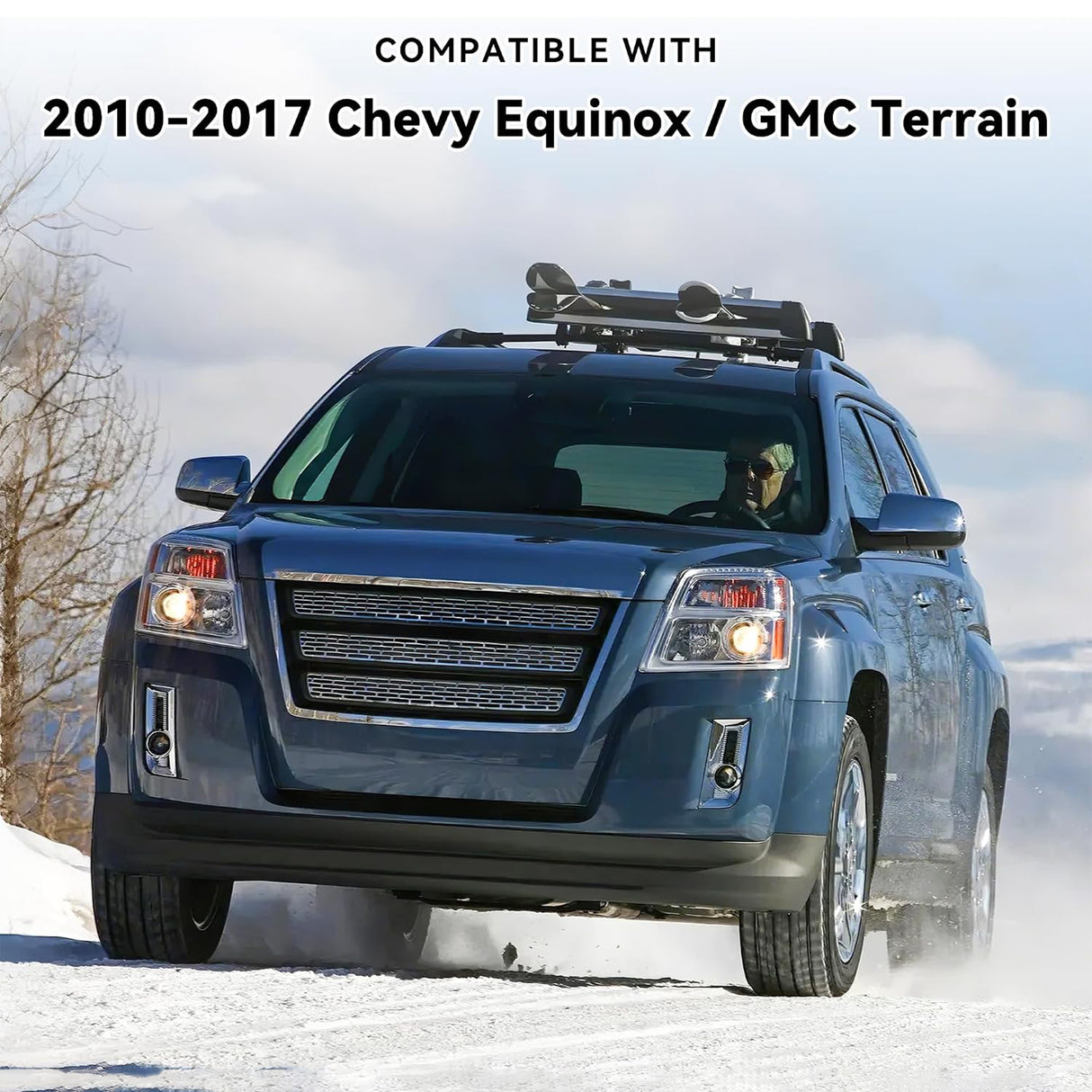 Richeer Aluminum Roof Rack For 2010-2017 Equinox&Terrain,165 Lbs Crossbars Cargo Carrier Rooftop Luggage Kayak Bicycles Canoe Snowboard