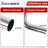 Richeer 2.5 Inch O.D. Stainless Steel Exhaust Pipe 90 Degree Elbow (2PCS)