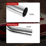 Richeer 3 inch O.D. T304 Stainless Steel Exhaust Pipe Kit DIY Custom Tube
