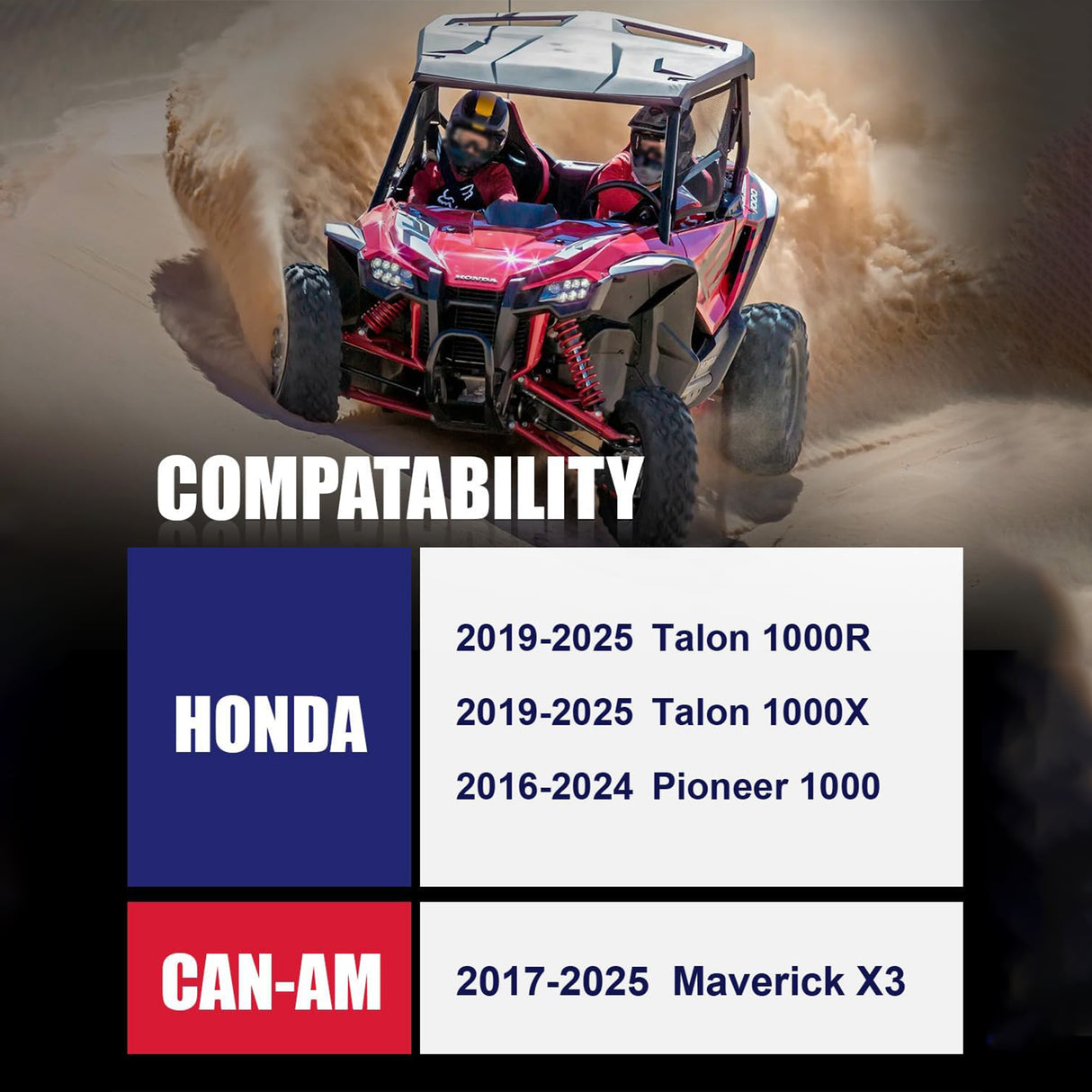 Richeer 2'' 4x137 Wheel Spacers with 12x1.5 Studs & 110mm Bore for 2017-2025 Can-Am Maverick X3, 2019-2025 Talon 1000R 1000X, 2016-2024 Pioneer 1000