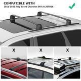 Richeer 300LBS Roof Rack Cross Bars Compatible with Jeep Grand Cherokee Altitude/SRT/Trackhawk 2011-2022, Aluminum Car Cargo Crossbars Rooftop Luggage Kayak Bicycles Canoe Carrier