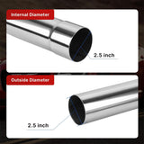 Richeer 2.5" O.D. T304 Stainless Steel U Bend 180 Degree Exhaust Pipe(2PCS)