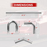 Richeer 2.5 inch O.D. T304 Stainless Steel Exhaust Pipe Kit DIY Custom Tube