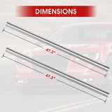 Richeer 2.5 Inch O.D. T304 Stainless Steel Straight Exhaust Pipe (2PCS)