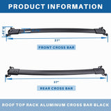 Richeer Aluminum Roof Rack For 2010-2017 Equinox&Terrain,165 Lbs Crossbars Cargo Carrier Rooftop Luggage Kayak Bicycles Canoe Snowboard