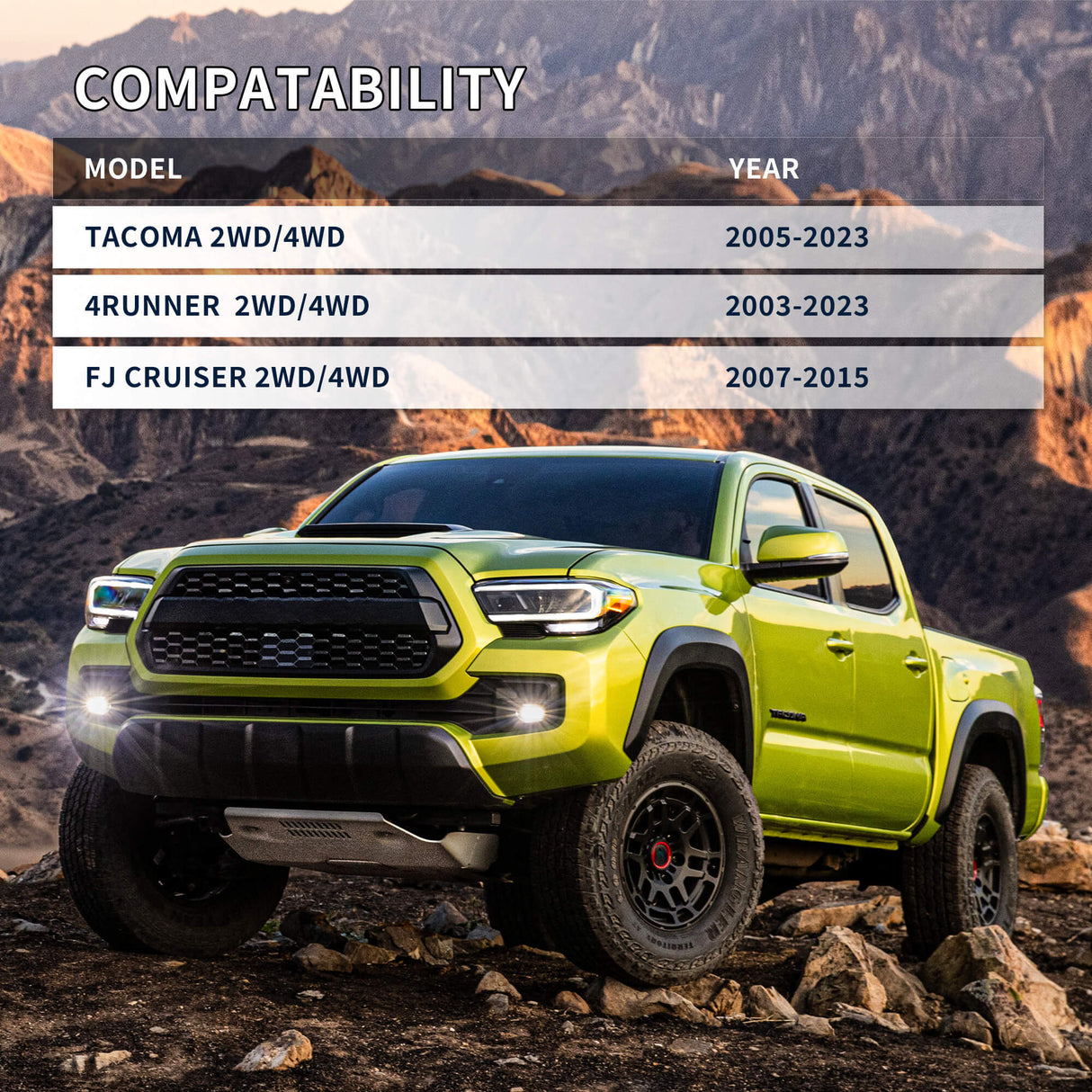 Richeer 1.5" Front Leveling Kit for Toyota(Tacoma, 4Runner,FJ Cruiser)
