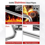 Richeer 3 inch O.D. Stainless Steel Exhaust Pipe Kit DIY Custom Tube （8PCS）