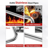 Richeer 2.5 inch O.D. Stainless Steel Exhaust Pipe Kit DIY Custom Tube 4PCS