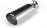Richeer 2.5" Inlet Exhaust Tip, 2.5" Inlet 4" Outlet 12" long Stainless Steel Exhaust Tip