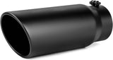 Richeer 5-6" Exhaust Tip, 5" Inlet 6” Outlet 15” Overall Length, Stainless Steel