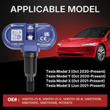 Richeer 4 PCS Upgraded Bluetooth TPMS Sensor for 2020-2025 Model 3,Y,S,X , 2020-2025 Model 3, Model Y, Model S, Model X Replacement OE# 1490701-00-B, 1490701-01-B