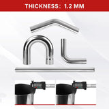 Richeer 3.5 inch O.D. Stainless Steel Exhaust Pipe Kit DIY Custom Tube 4PCS