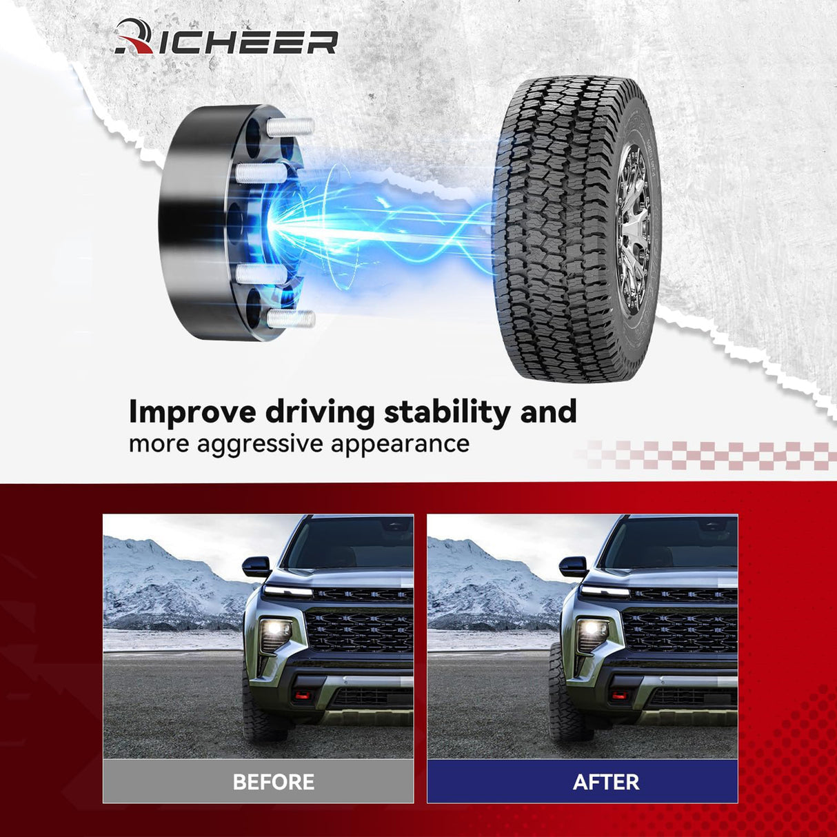 Richeer 2 inch 6x5.5 Hub Centric Wheel Spacers for 2024+ Tacoma Tundra